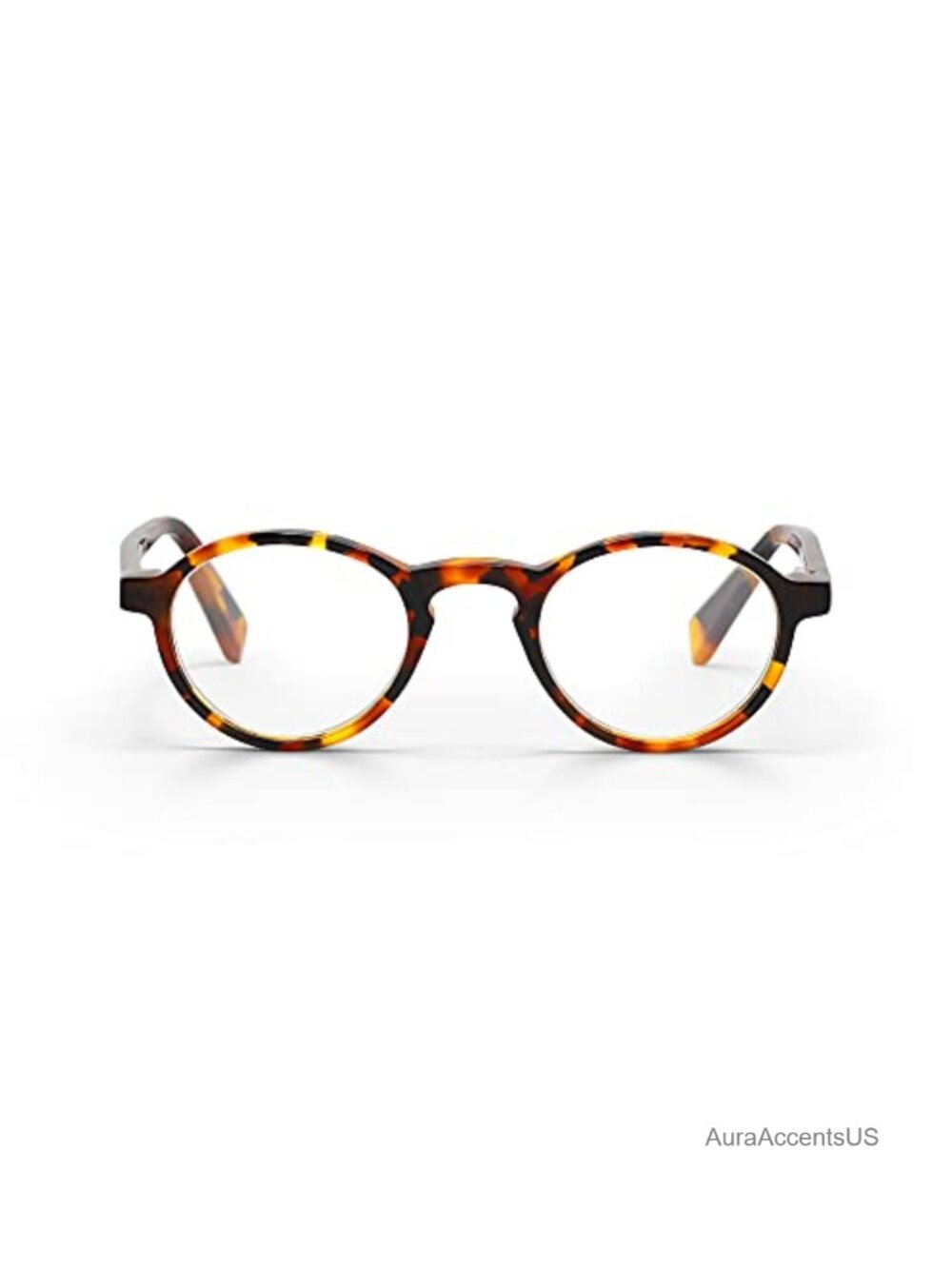 Round Reading Glasses Narrow Face Acetate Spring Hinges Blue Light